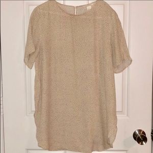 Peach Dress Top with Black Speckles - NWOT!